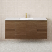 Dolce 1500mm Walnut Wall Hung Single Vanity